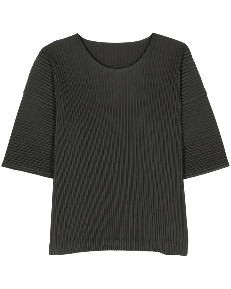 Issey Miyake Plissiertes Mc July T-Shirt - Grau Grau