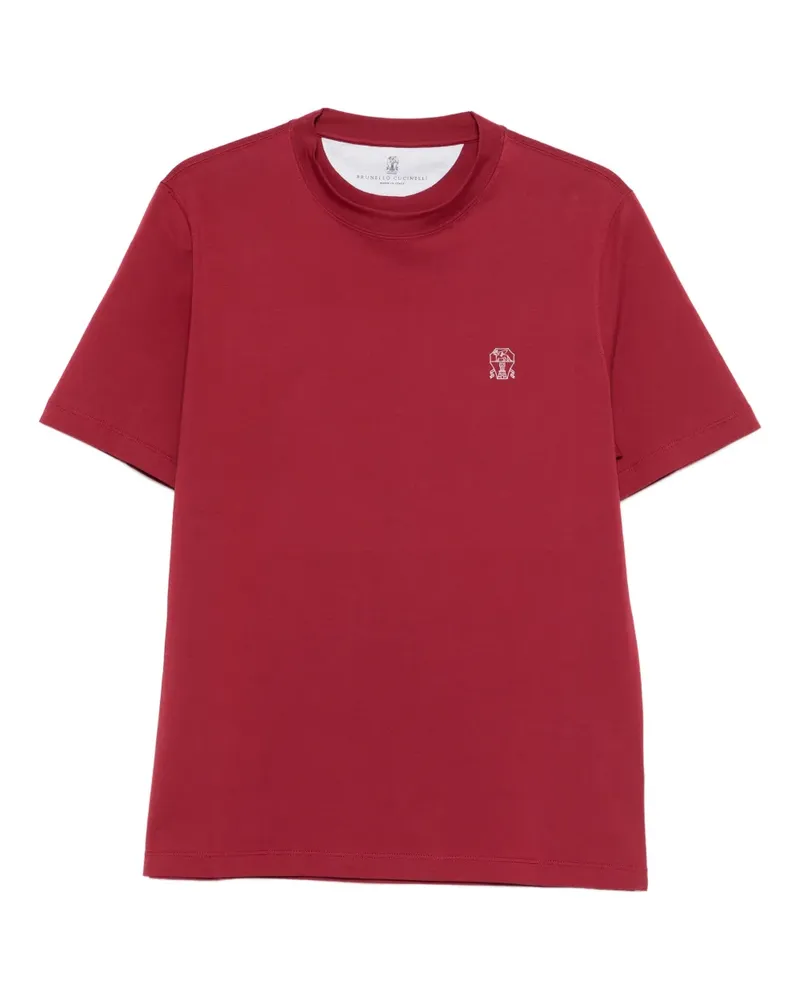 Brunello Cucinelli logo T-shirt - Rot Rot