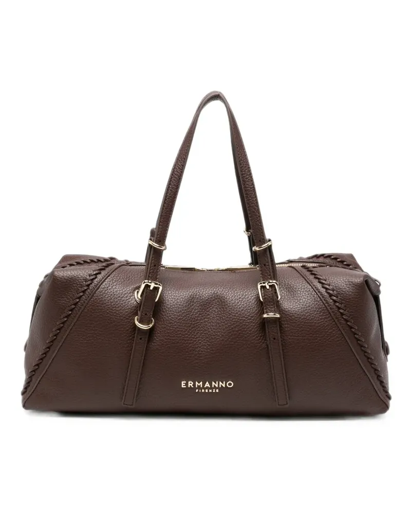 Ermanno Scervino large braided-trim tote bag - Braun Braun