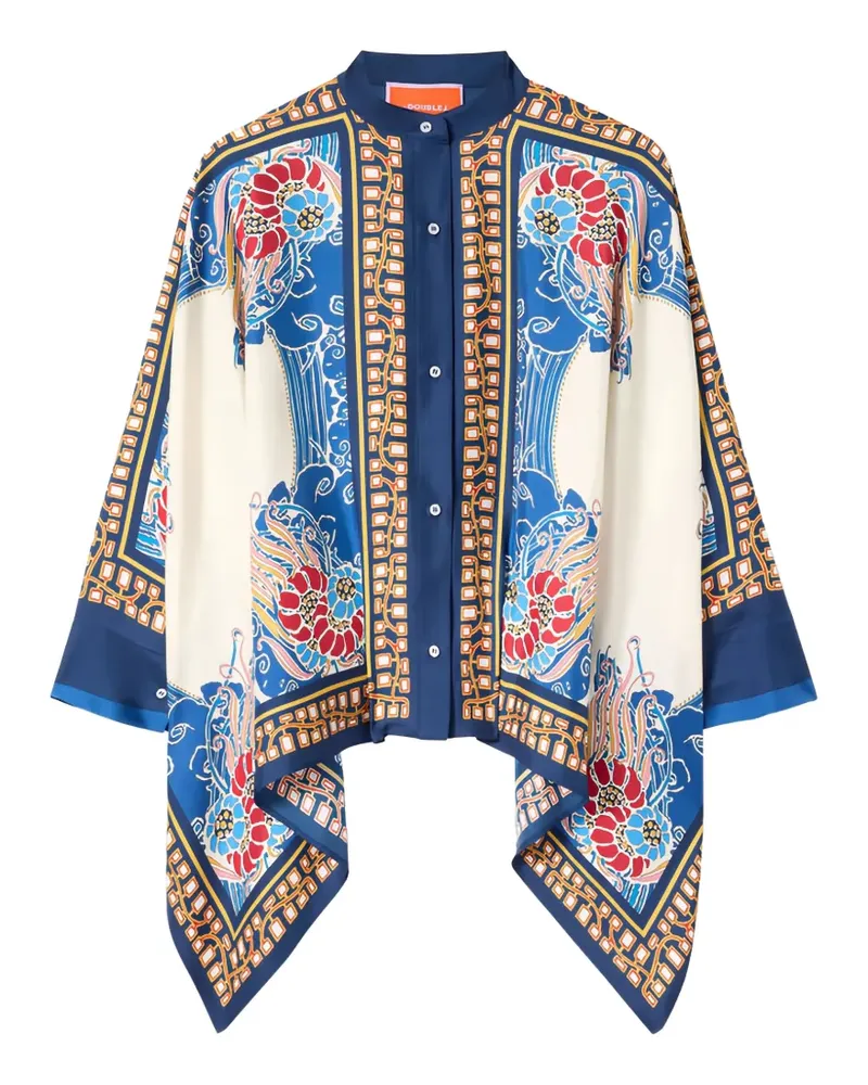 La DoubleJ Hemd mit Print - Blau Blau