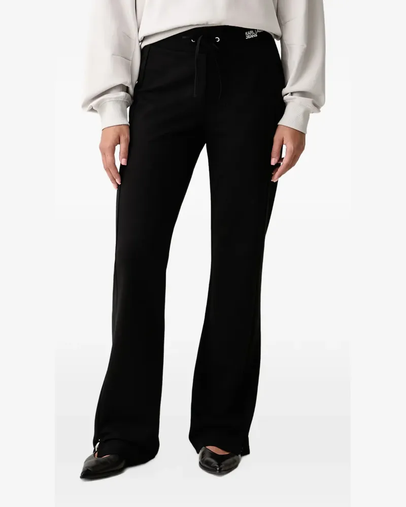 Karl Lagerfeld logo-embroidered track pants - Schwarz Schwarz