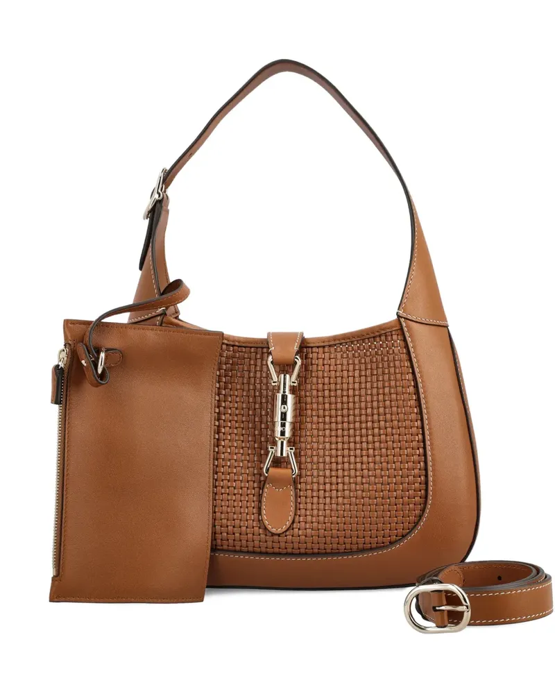 Gucci Jackie 1961 woven-detail shoulder bag - Braun Braun