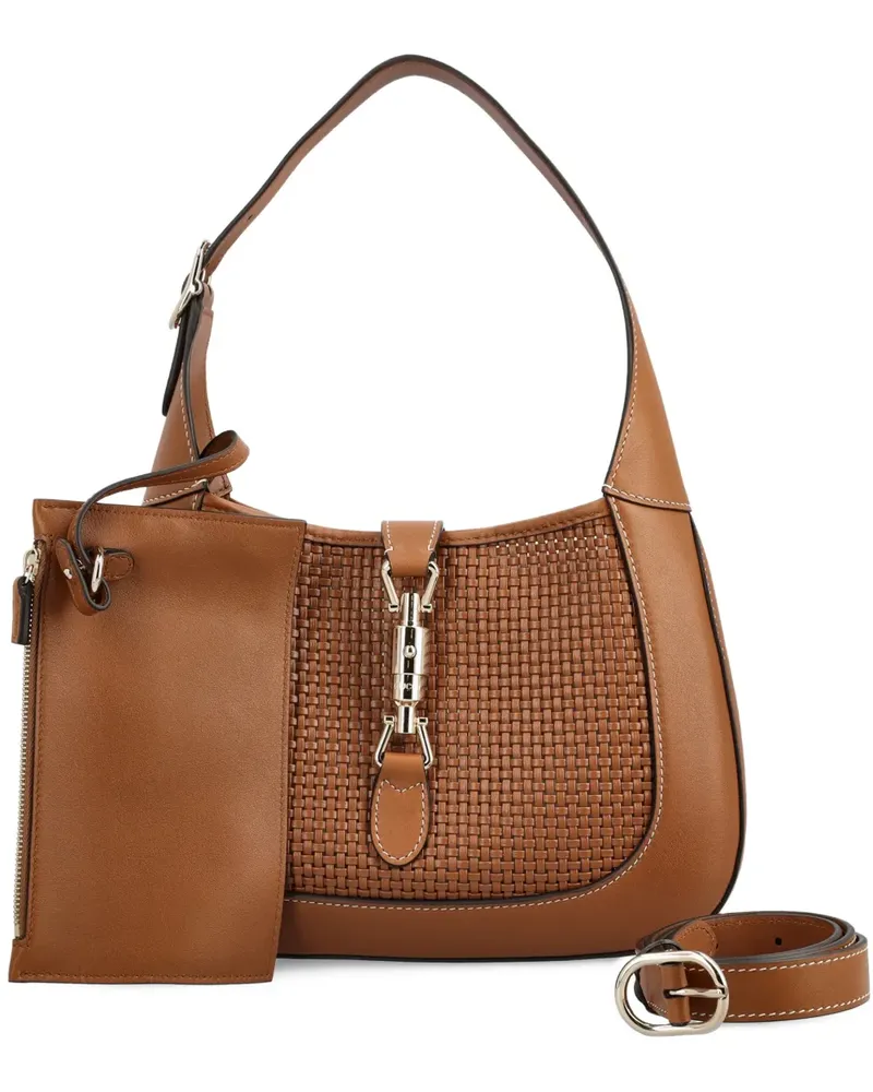Gucci Jackie 1961 woven-detail shoulder bag - Braun Braun