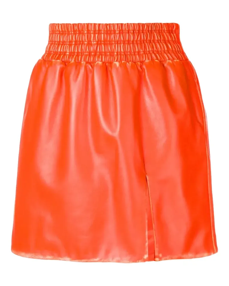 Miu Miu Minirock aus Leder - Orange Orange