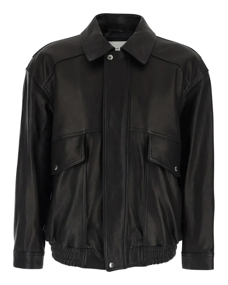 Dunst front-pockets leather jacket - Schwarz Schwarz