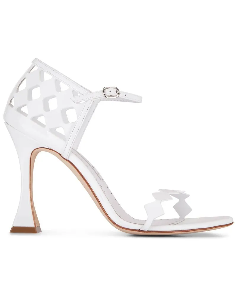 Manolo Blahnik Sandalen mit Cut-Outs - Weiß Weiß