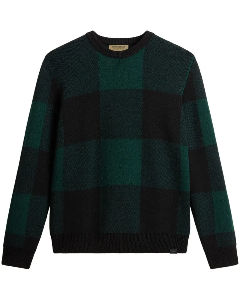 Woolrich Pullover mit Karomuster - Grün Grün