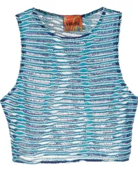 VITELLI Semi-transparentes Tanktop Blau