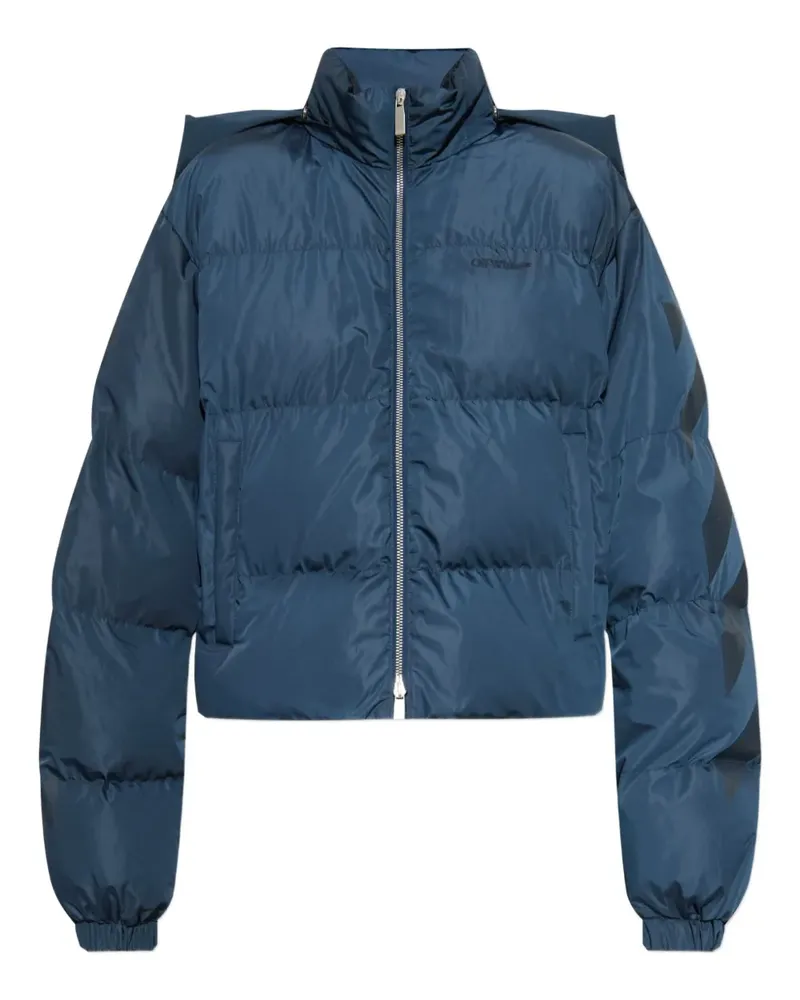 OFF-WHITE arrow-print padded jacket - Blau Blau