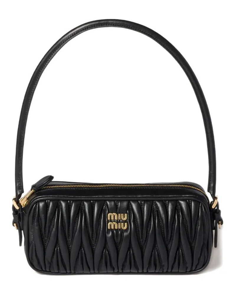 Miu Miu Mini-Tasche aus Matelasse-Leder - Schwarz Schwarz