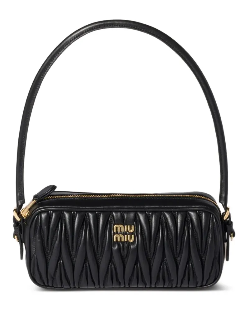 Miu Miu Mini-Tasche aus Matelasse-Leder - Schwarz Schwarz