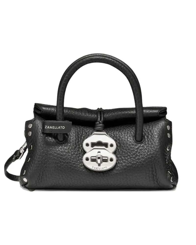Zanellato Clutch mit Nieten - Schwarz Schwarz