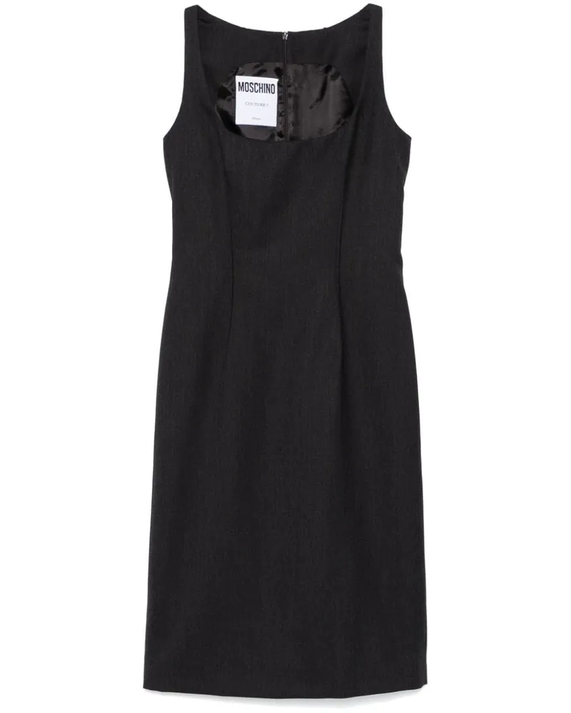 Moschino Midikleid aus Schurwolle - Schwarz Schwarz