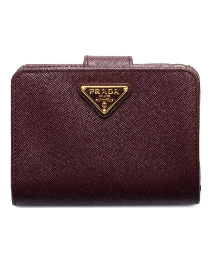 Prada Kleines Portemonnaie aus Saffiano-Leder - Rot Rot
