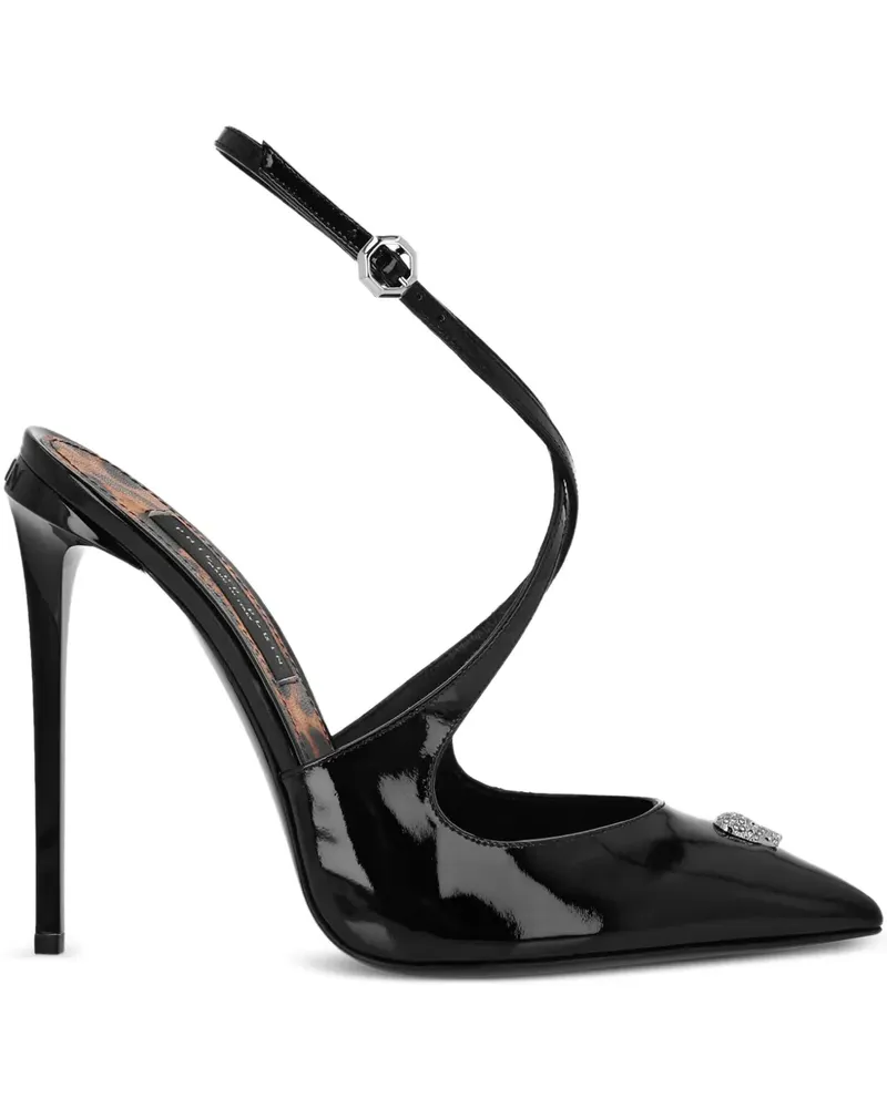 Philipp Plein Pumps mit Strass 120mm - Schwarz Schwarz