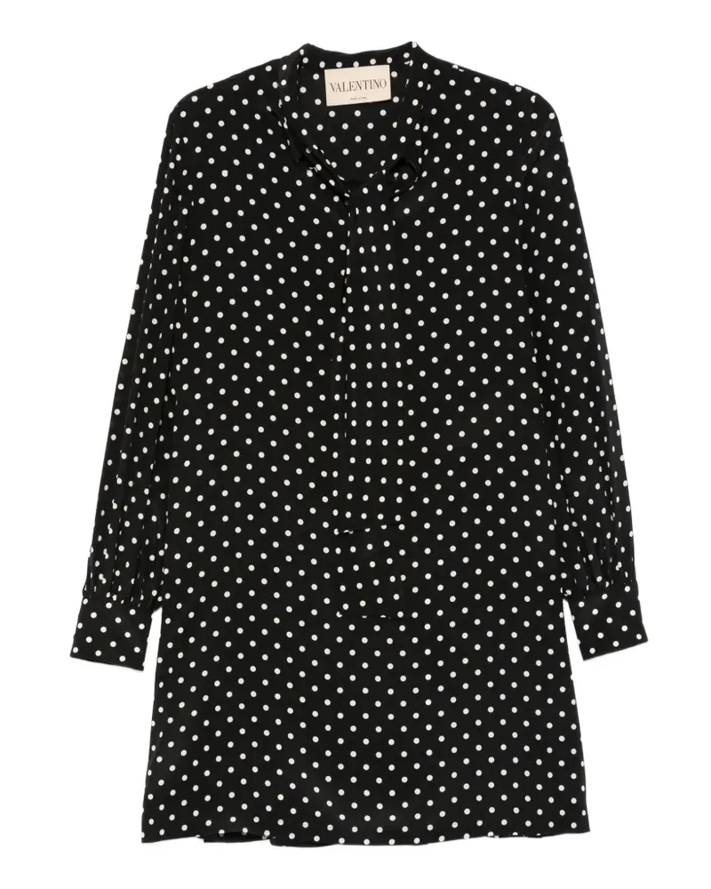 Valentino Garavani Gepunktetes Minikleid - Schwarz Schwarz