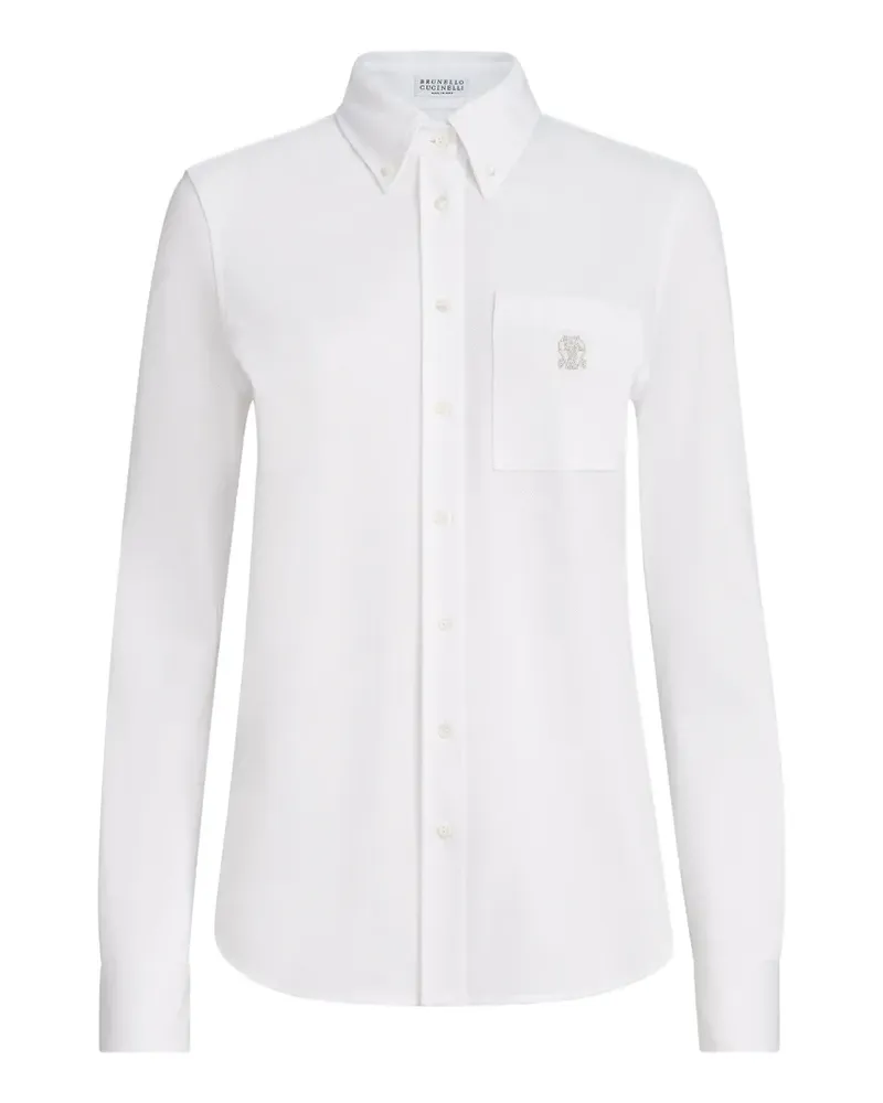 Brunello Cucinelli logo shirt - Weiß Weiß
