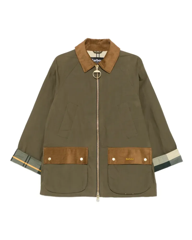 Barbour corduroy-collar jacket - Grün Grün