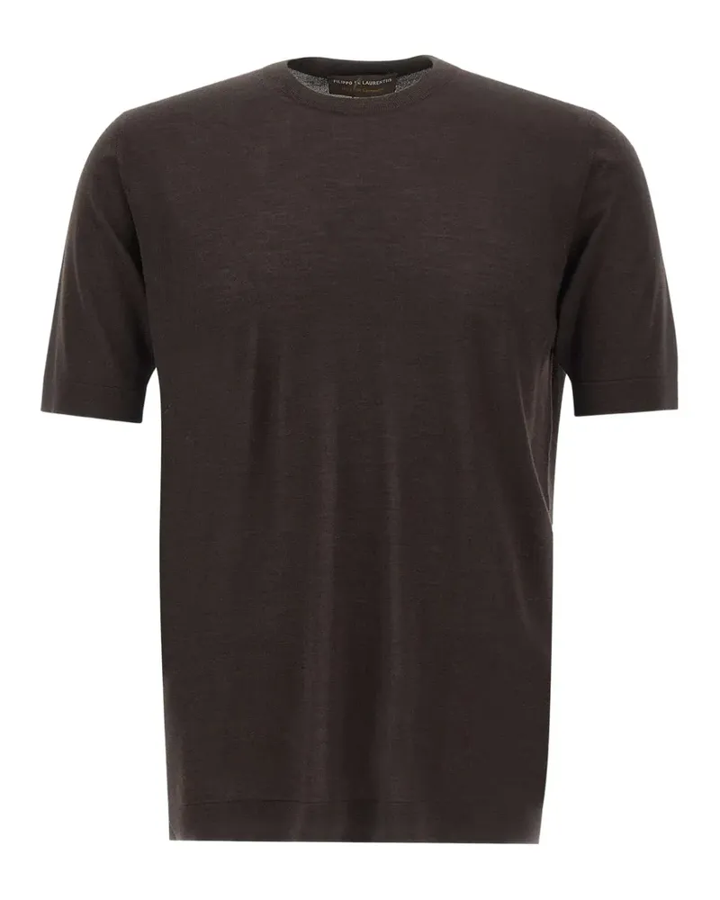 Filippo de Laurentiis Gestricktes T-Shirt - Braun Braun