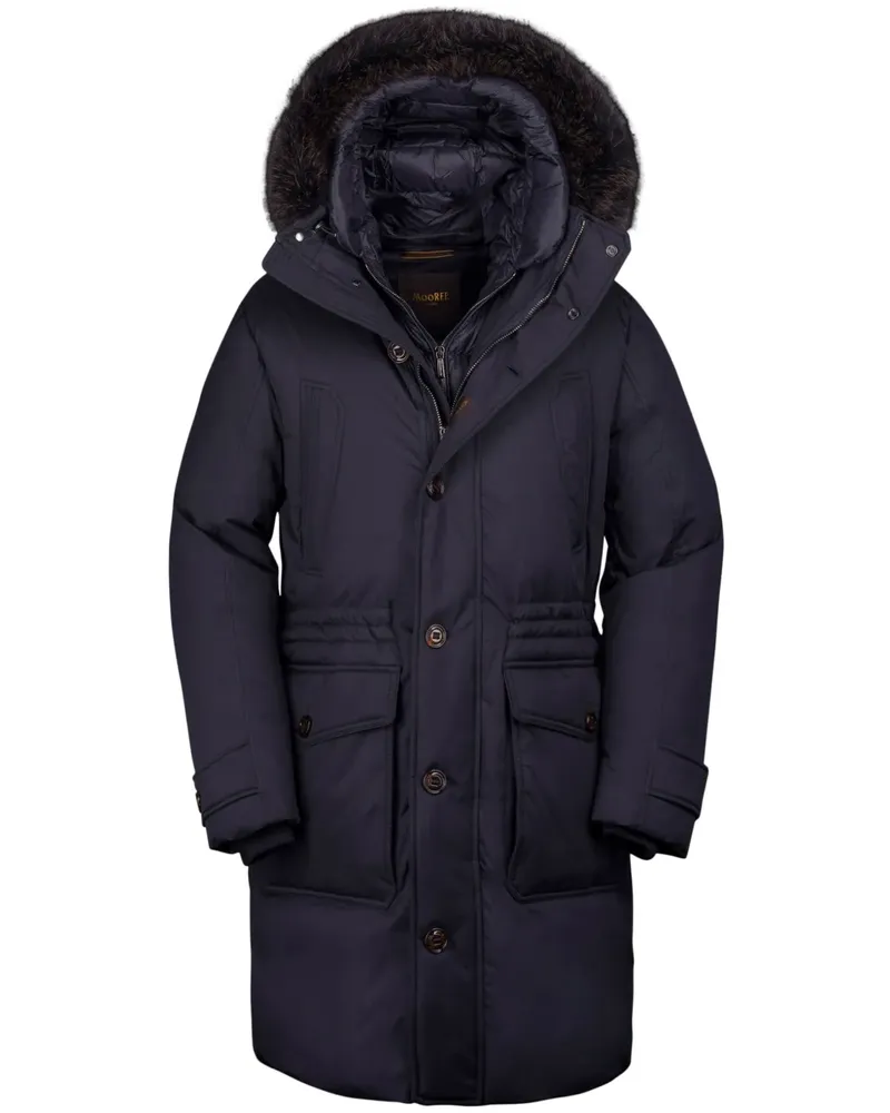 MOORER Helsinky Mantel - Blau Blau