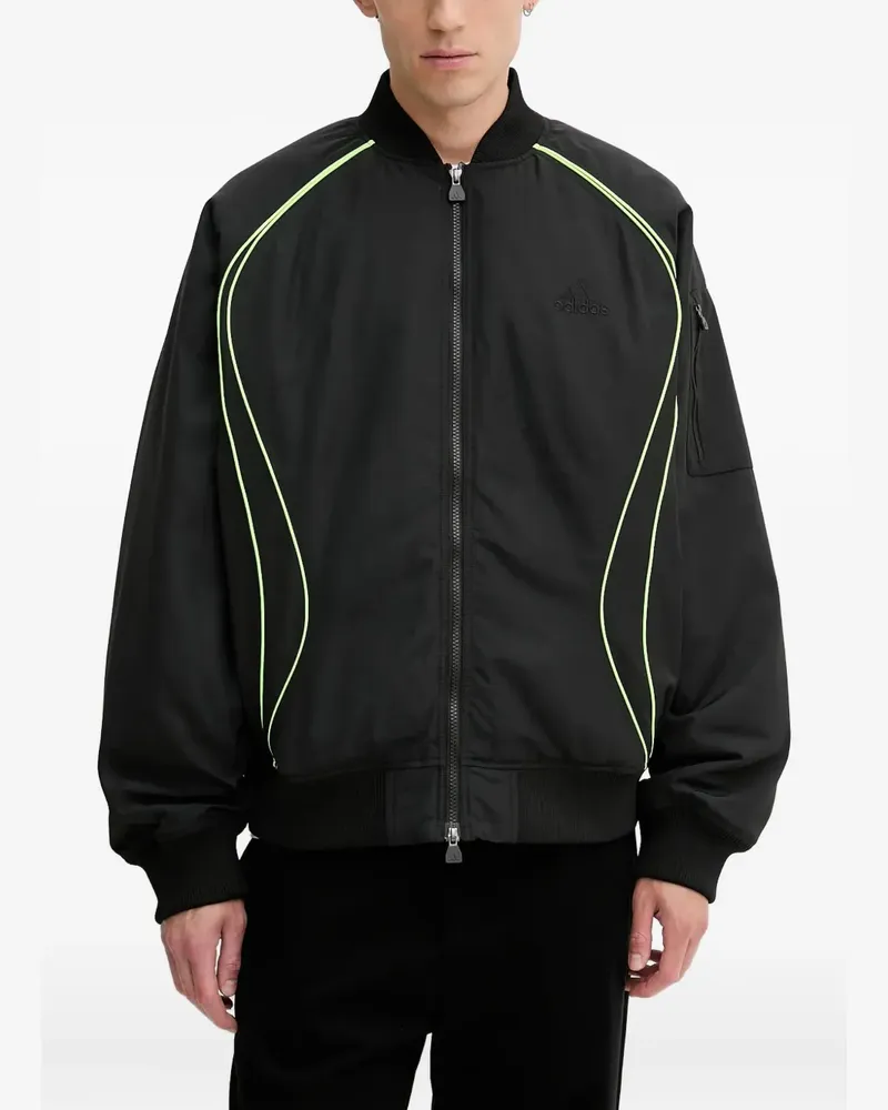 adidas zip bomber jacket - Schwarz Schwarz
