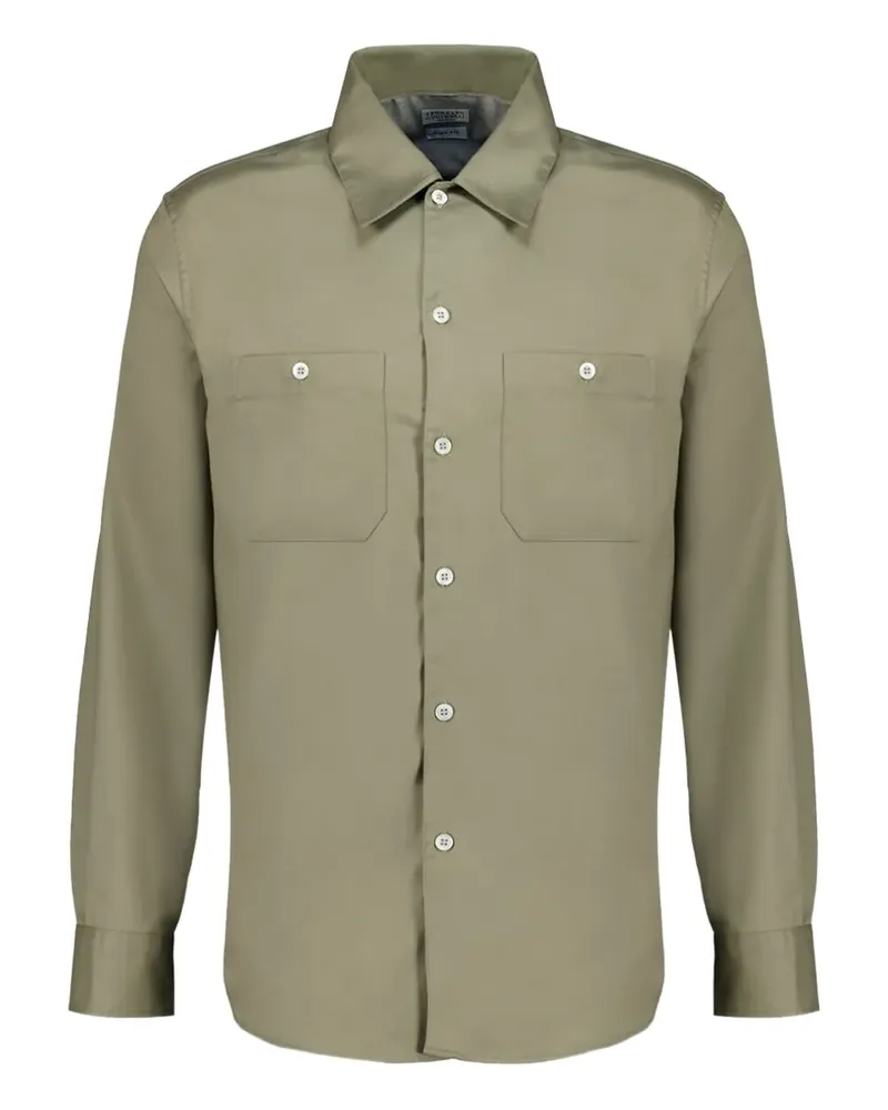 Brunello Cucinelli button-fastening cotton shirt - Grün Grün