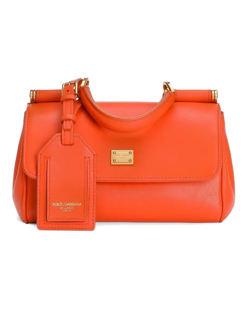 Dolce & Gabbana Mini My Sicily Handtasche aus Kalbsleder - Orange Orange