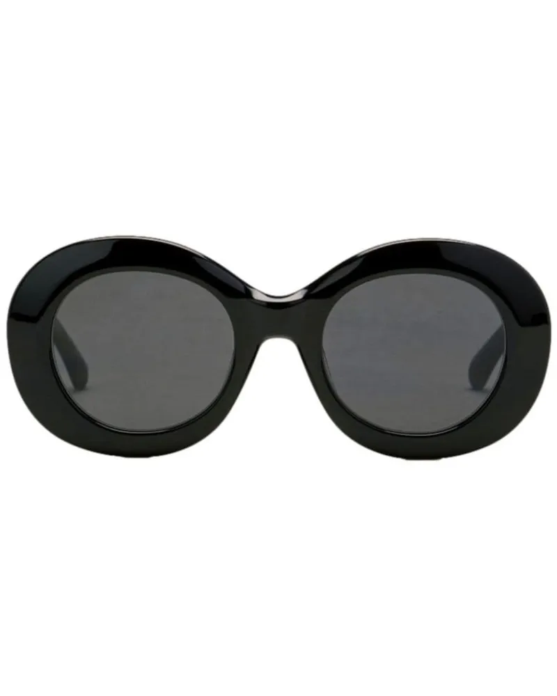 AMI Paris Ami de Coeur Sonnenbrille mit rundem Gestell - Schwarz Schwarz