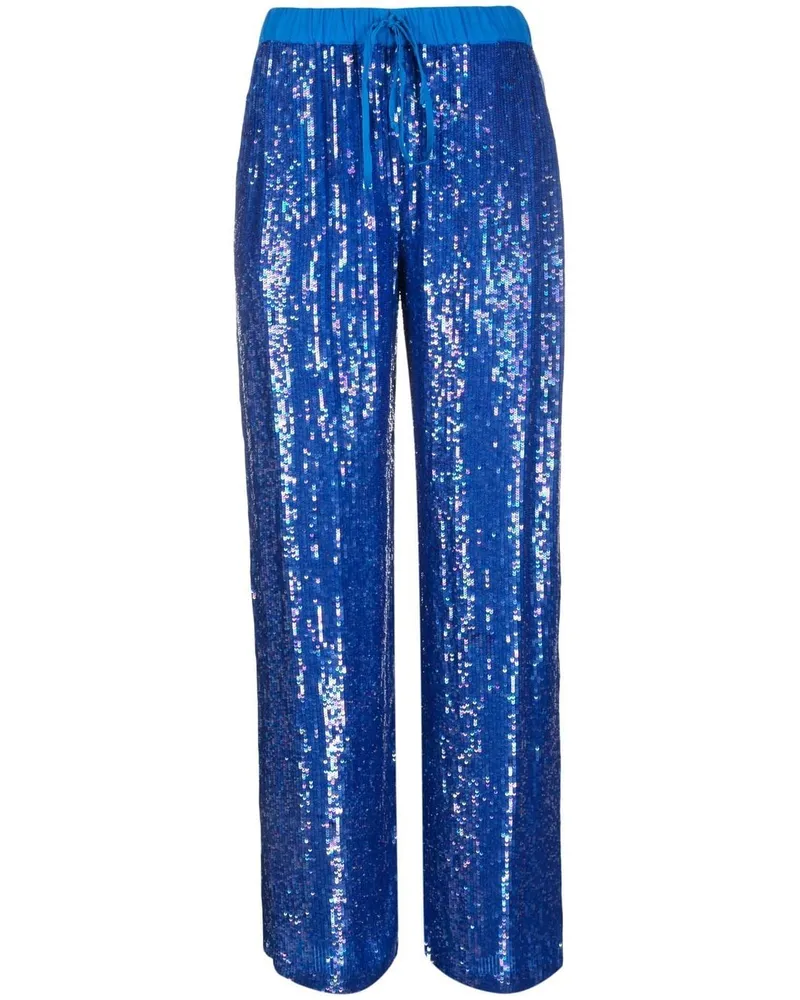 P.A.R.O.S.H. P.A.R.O H. Jogginghose mit Pailletten - Blau Blau