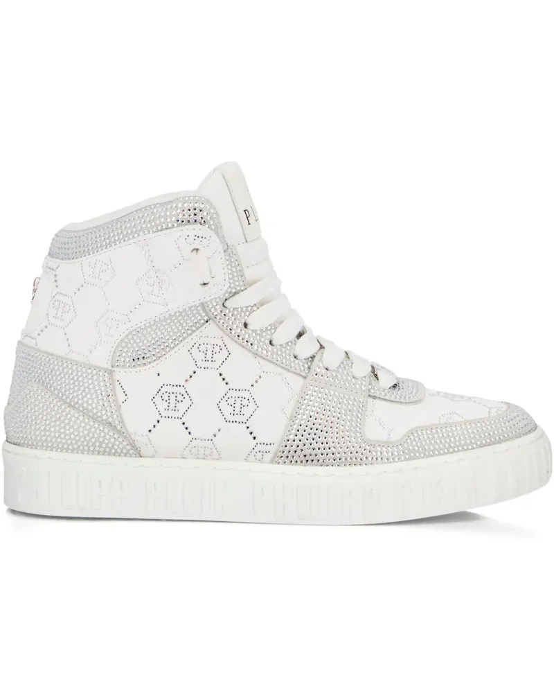Philipp Plein Carson Sneakers mit Monogramm - Weiß Weiß