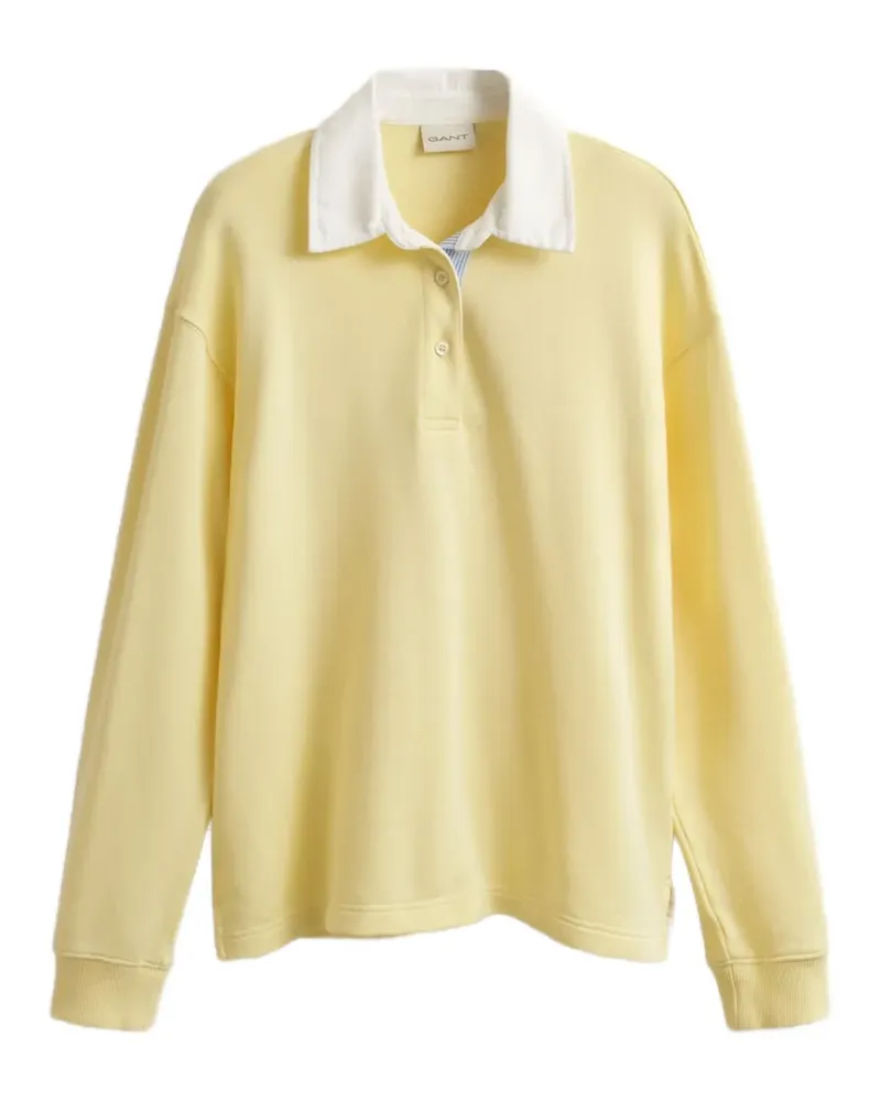 Gant contrast-collar long-sleeve polo shirt - Gelb Gelb