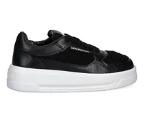 Plateau-Sneakers mit Logo - Schwarz