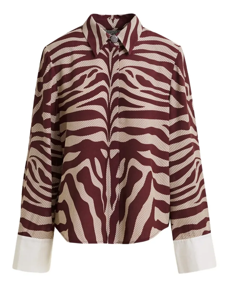 Essentiel Hemd mit Zebra-Print - Rot Rot