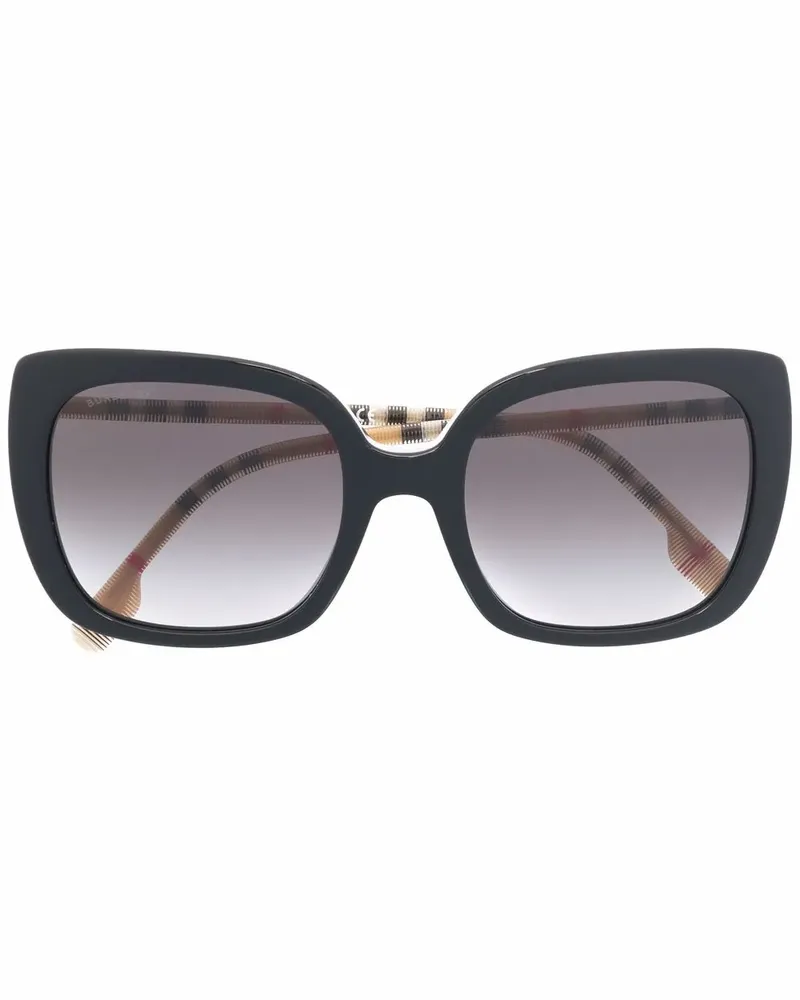 Burberry Sonnenbrille mit eckigem Gestell - Schwarz Schwarz