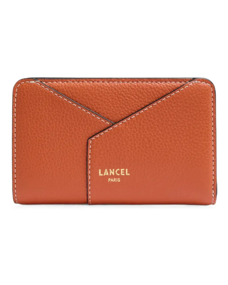 Lancel Portemonnaie aus gekörntem Leder - Orange Orange