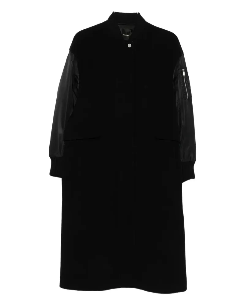 Pinko Mantel mit Satinärmeln - Schwarz Schwarz