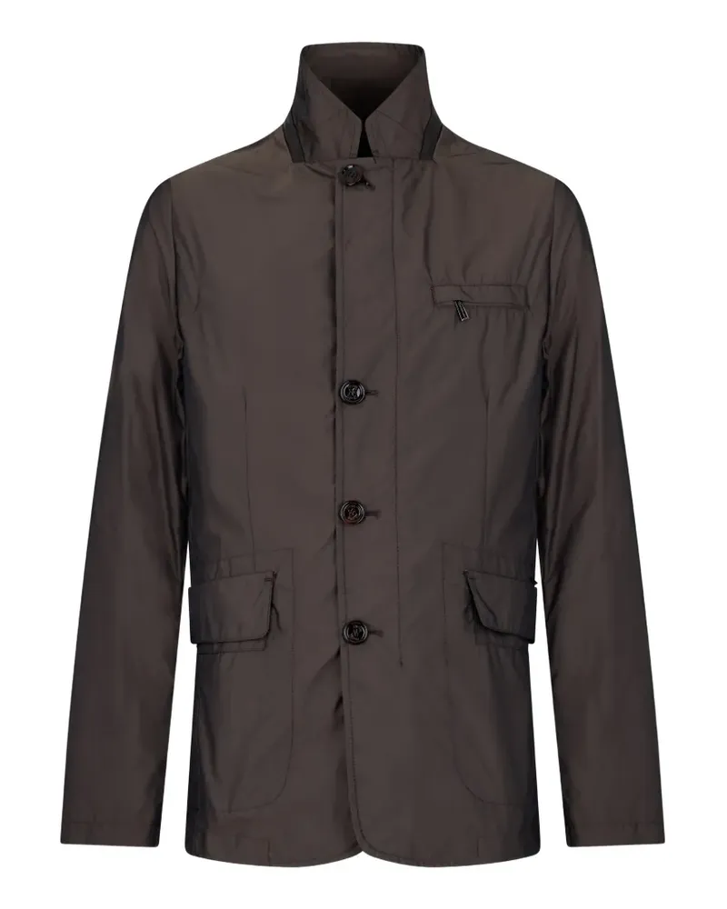 MOORER high-collar buttoned jacket - Braun Braun