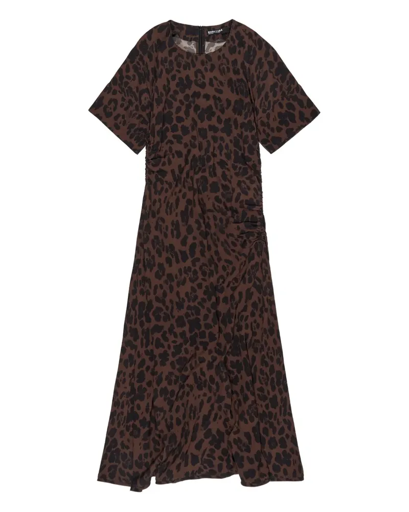 BIMBA Y LOLA Maxikleid mit Leopardenmuster - Braun Braun