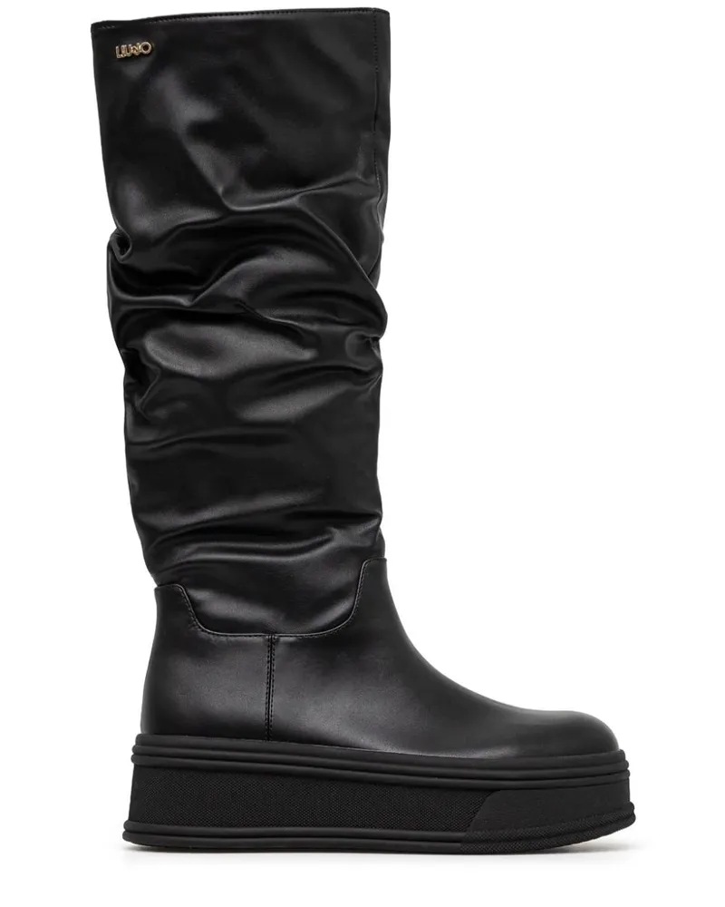 Liu Jo Stiefel mit Logo - Schwarz Schwarz