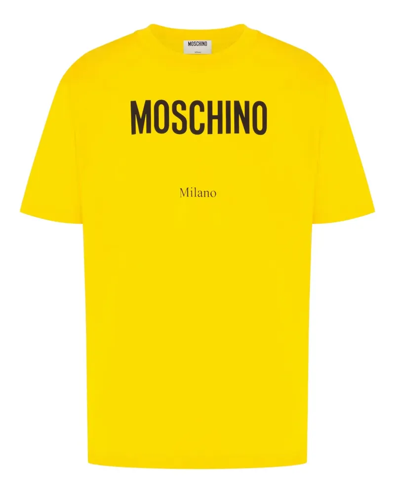 Moschino logo-print T-shirt - Gelb Gelb