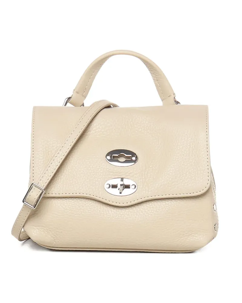 Zanellato Postina Schultertasche mit Nieten - Nude Nude
