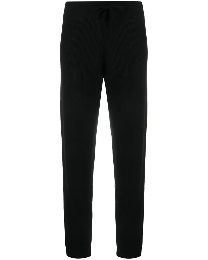 Cashmere In Love Gerippte Jogginghose - Schwarz Schwarz