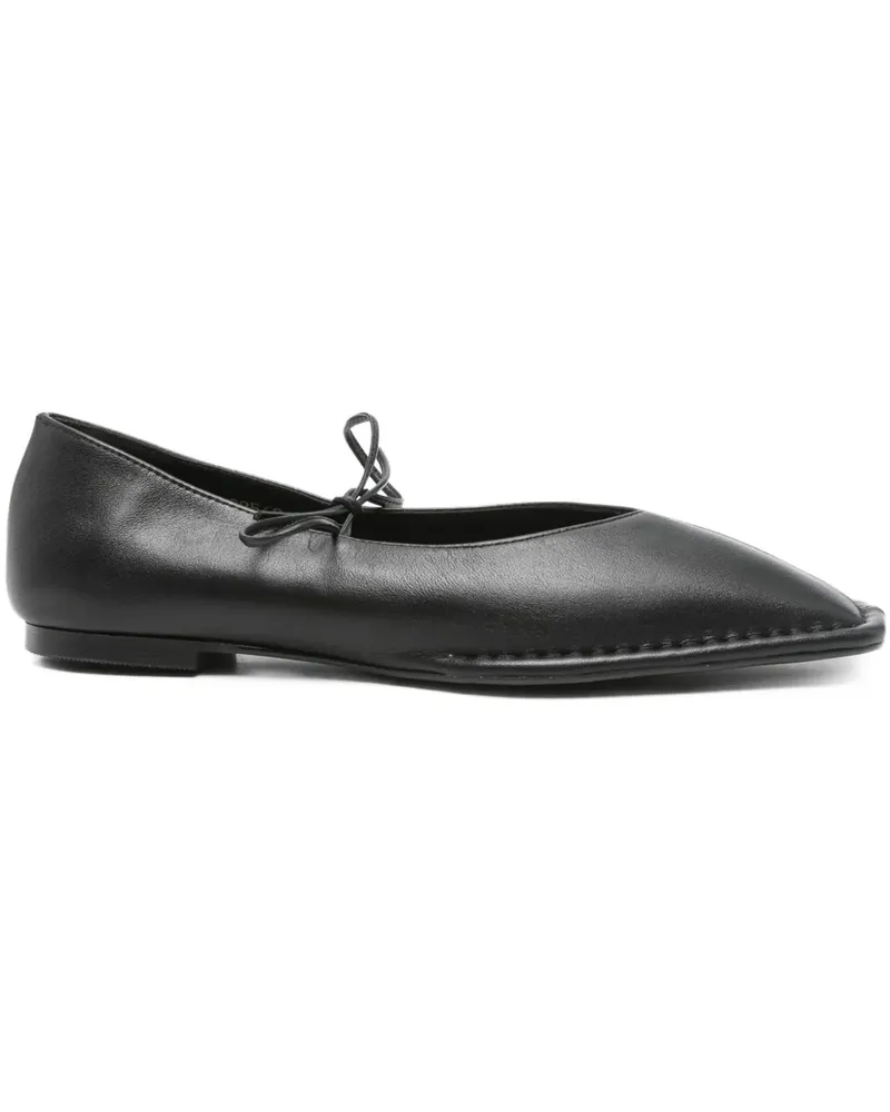 Alohas Ballerinas mit eckiger Kappe - Schwarz Schwarz