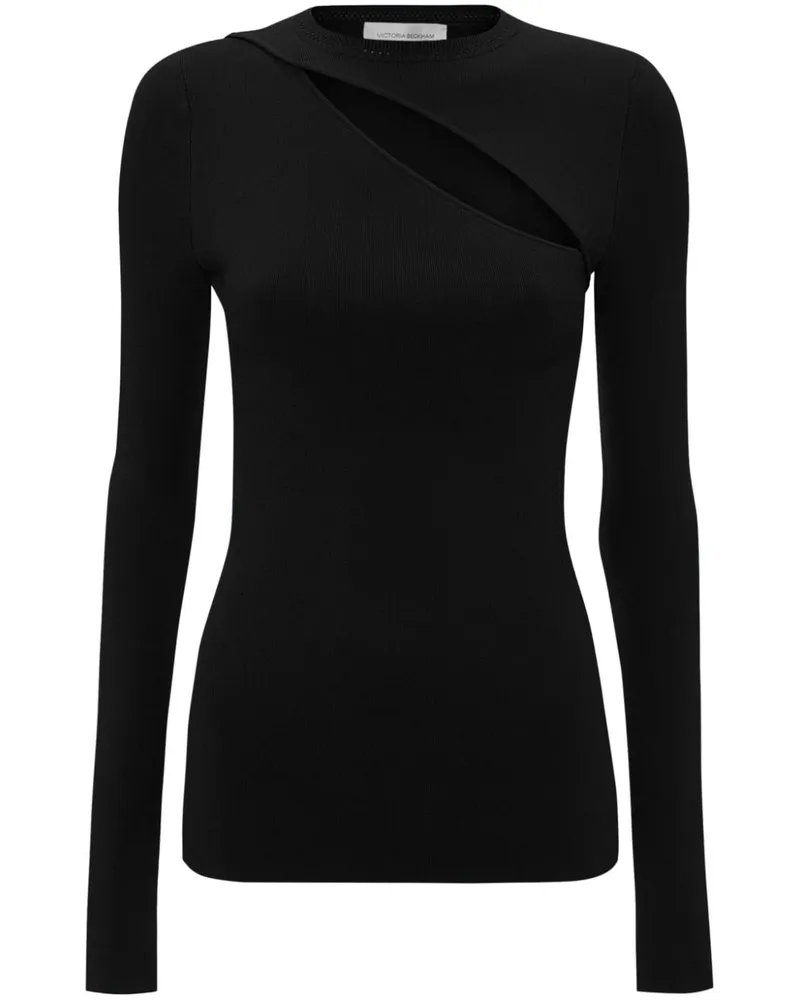 Victoria Beckham Oberteil mit Cut-Outs - Schwarz Schwarz