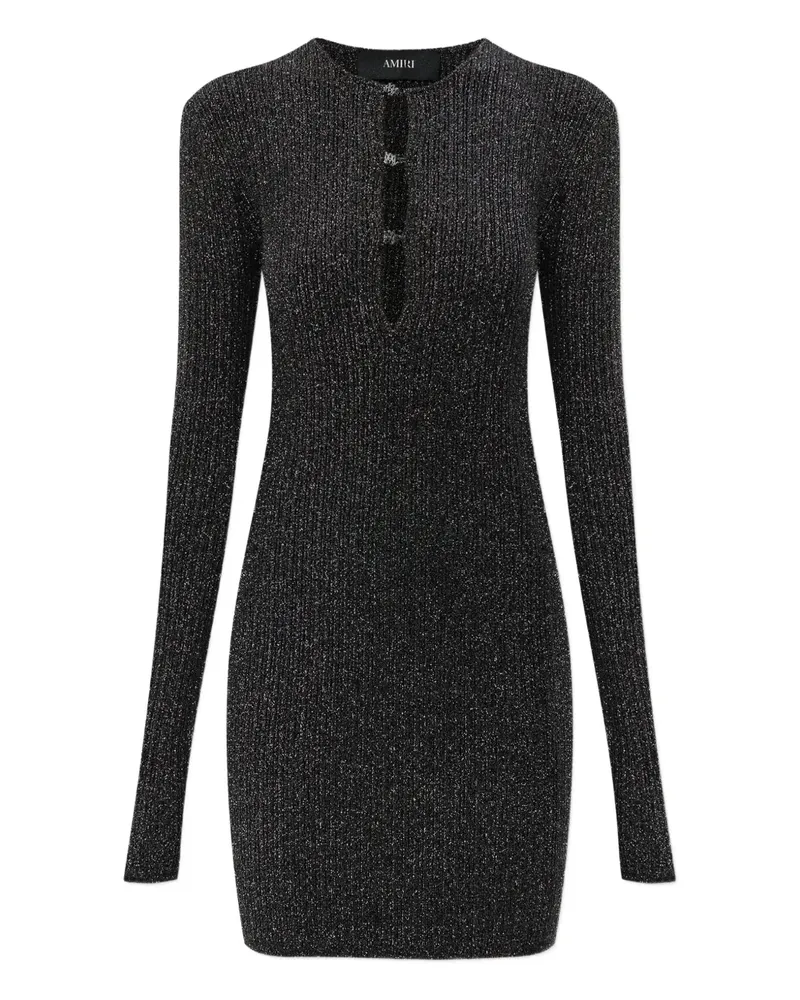 Amiri keyhole long-sleeve mini dress - Schwarz Schwarz