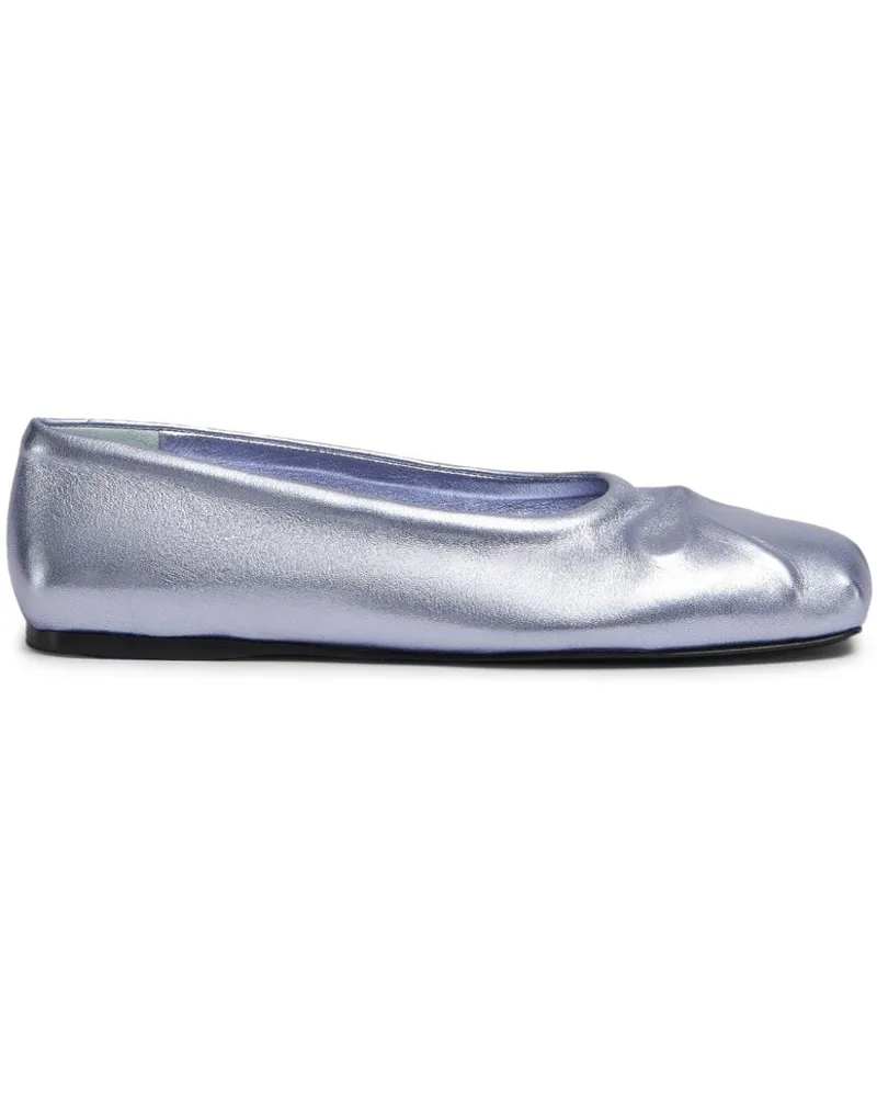 Marni Metallische Ballerinas - Blau Blau