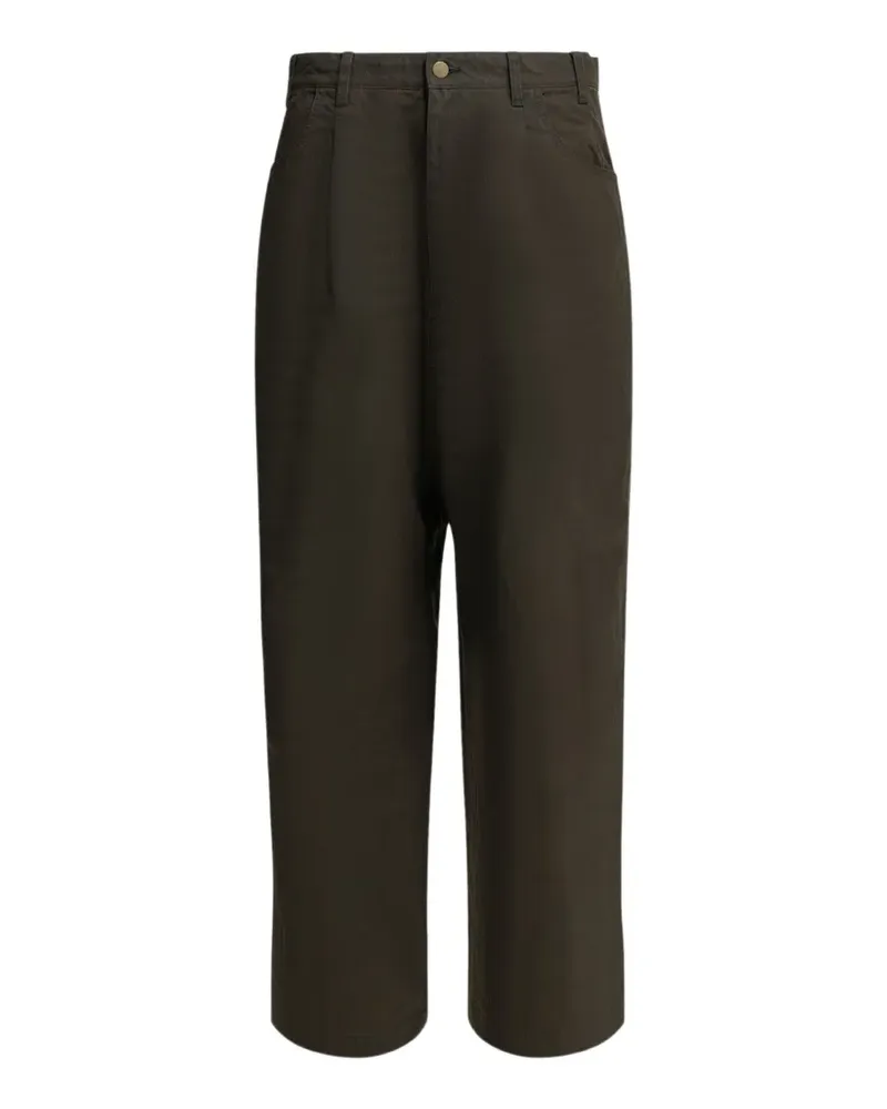 Comme des Garçons pleated straight-leg trousers - Grün Grün