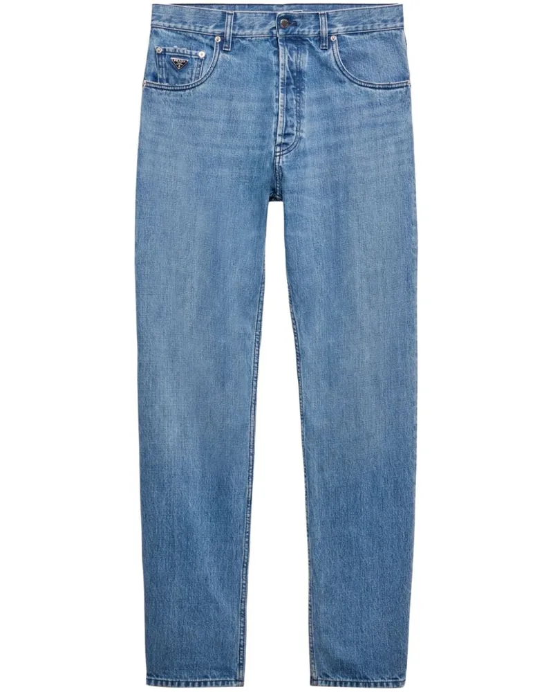 Prada Tief sitzende Jeans Blau