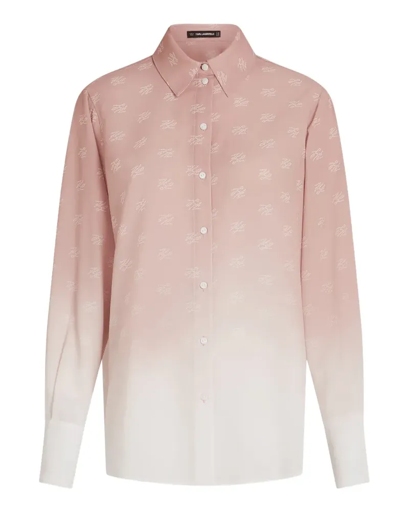Karl Lagerfeld Bluse mit Print - Rosa Rosa