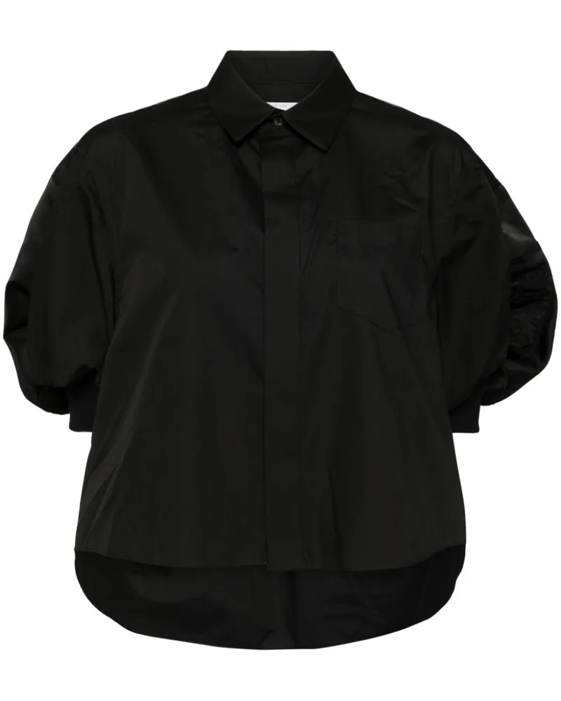 Sacai Hemd mit Ballonärmeln - Schwarz Schwarz